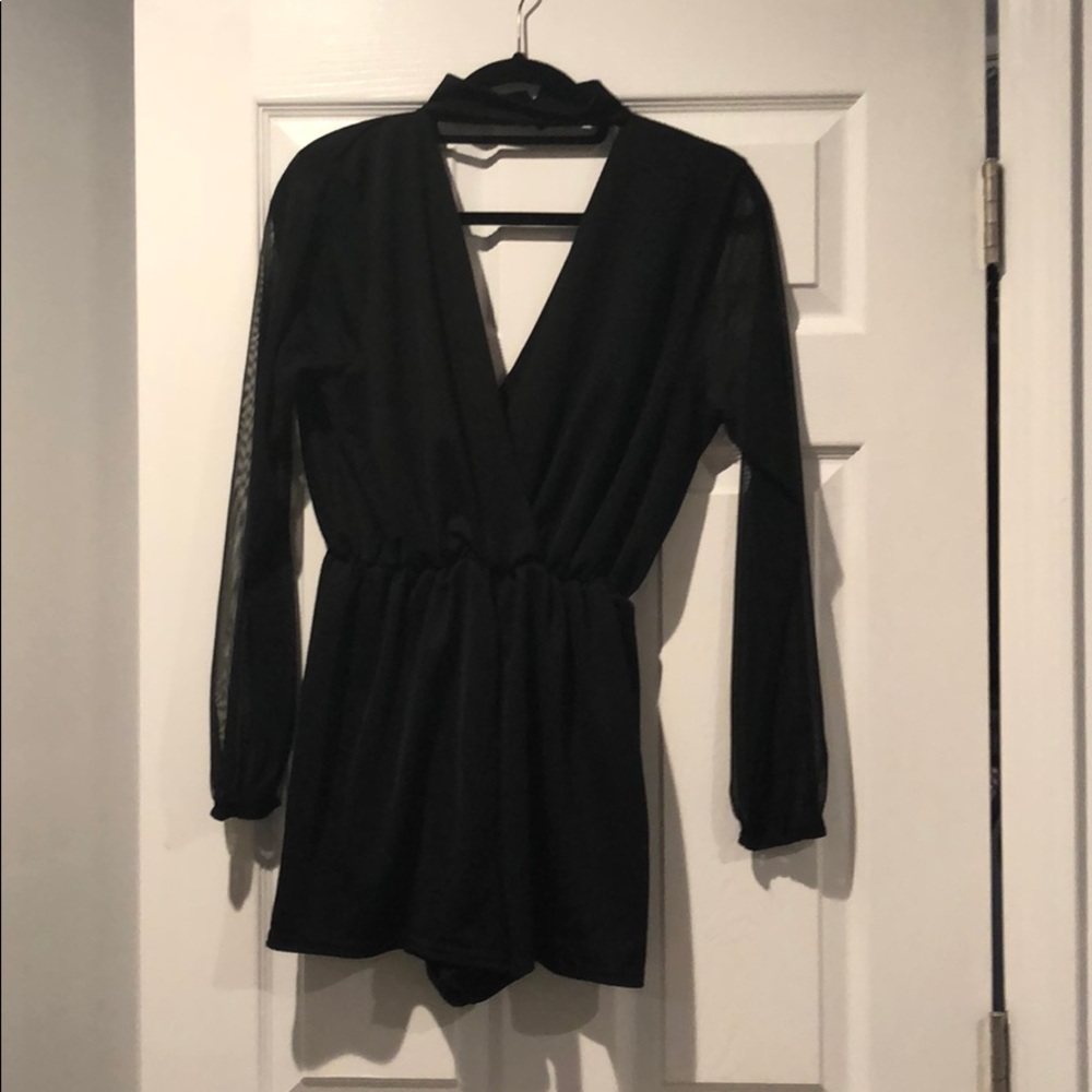 BOOHOO BLACK ROMPER